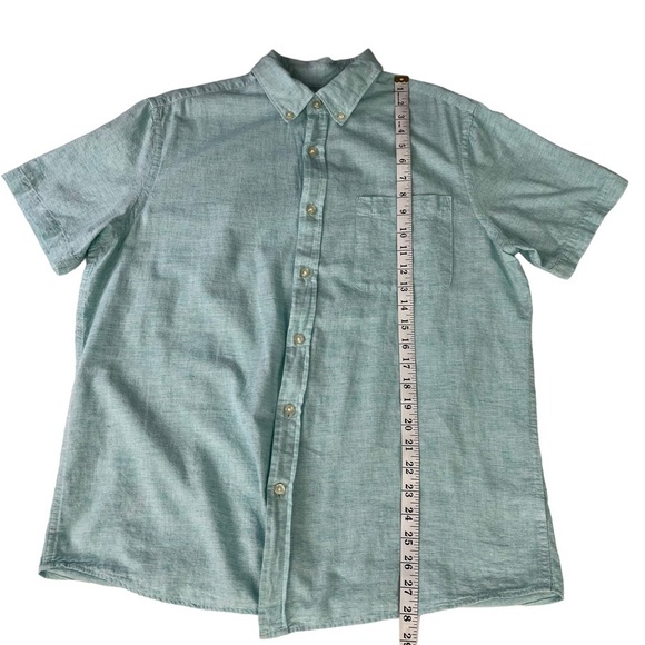 Sonoma Men's Green Button Down Shirt Short Sleeves Sz Large - Picture 7 of 7